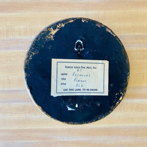 Vintage 1950’s Painted Plaster Plaque from Rudolf Lesch Fine Art Gallery EUC - Picture 3 of 7